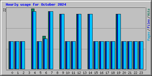 Hourly usage for October 2024